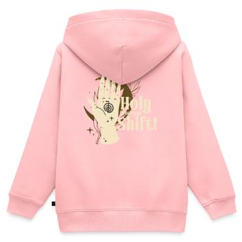 Reiki Massage - Sweat Premium à capuche zippé enfant bio - rose - Dos - AI Model Kid Female (0cm)