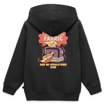 Polsterer Polsterin Polsterei - Kinder Premium Organic Zip Hoodie - Schwarz - Hinten - AI Model Kid Male (0cm)