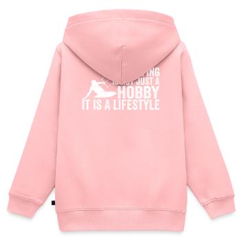 Le kitesurf n’est pas seulement un passe-temps, c’est un mode de vie - Sweat Premium à capuche zippé enfant bio - rose - Dos - AI Model Kid Female (0cm)