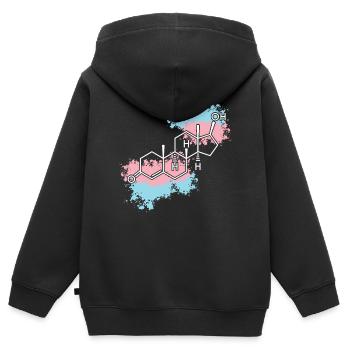 Transgender Trans LGBT Pride - Kinder Premium Organic Zip Hoodie - Schwarz - Hinten - AI Model Kid Male (0cm)