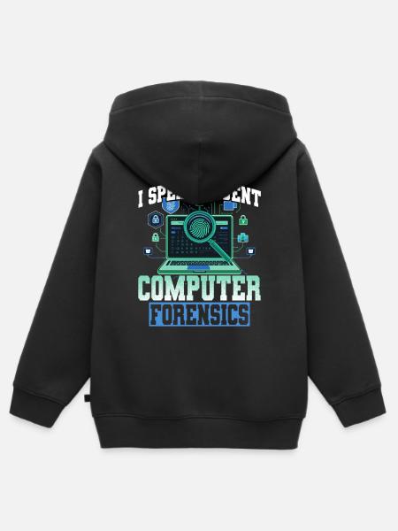 Digitale Forensik - Kinder Premium Organic Zip Hoodie - Schwarz