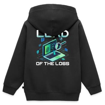 Criminalistique numérique - Sweat Premium à capuche zippé enfant bio - noir - Dos - AI Model Kid Male (0cm)