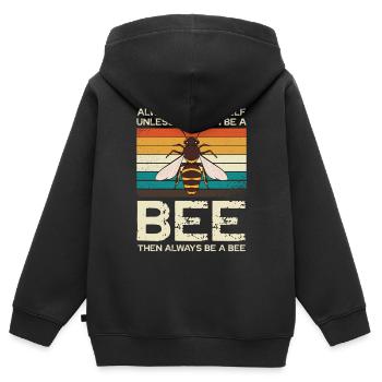 Immer Sei Du Selbst, Außer Du Kannst Eine Biene - Kinder Premium Organic Zip Hoodie - Schwarz - Hinten - AI Model Kid Male (0cm)