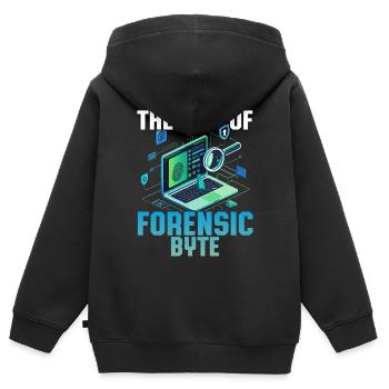 Digital Forensics The Art Of Forensic Byte - Kids Premium Organic Zip-up Hoodie - black - Back - AI Model Kid Male (0cm)
