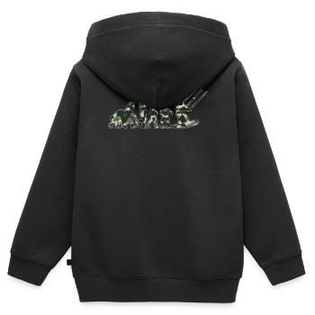 Kitesurfing Evolution Watersports Kiteboarding - Kinder Premium Organic Zip Hoodie - Schwarz - Hinten - AI Model Kid Male (0cm)