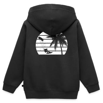 Kitesurfing Watersports Kiteboarding Kitesurfer - Kinder Premium Organic Zip Hoodie - Schwarz - Hinten - AI Model Kid Male (0cm)