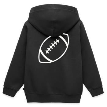 American Football – Minimalist & Sporty - Kids Premium Organic Zip-up Hoodie - black - Back - AI Model Kid Male (0cm)