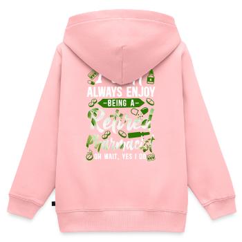 Technicien en pharmacie - Sweat Premium à capuche zippé enfant bio - rose - Dos - AI Model Kid Female (0cm)
