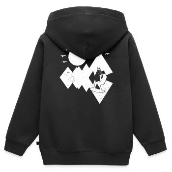Kitesurfing Watersports Kiteboarding Kitesurfer - Kinder Premium Organic Zip Hoodie - Schwarz - Hinten - AI Model Kid Male (0cm)