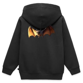 Fledermaus Flughund Vampir Bat Süße Fledemäuse - Kinder Premium Organic Zip Hoodie - Schwarz - Hinten - AI Model Kid Male (0cm)
