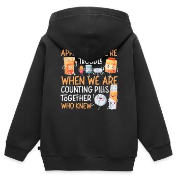 Technicien en pharmacie - Sweat Premium à capuche zippé enfant bio - noir - Dos - AI Model Kid Male (0cm)