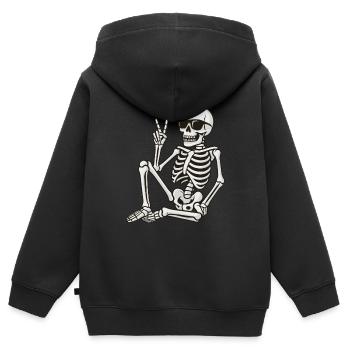 Cool Skeleton Peace Halloween Design - Kids Premium Organic Zip-up Hoodie - black - Back - AI Model Kid Male (0cm)