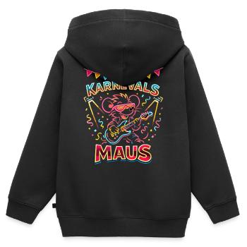 Orchestre de Rock de la Souris de Carnaval pour Cologne Alaaf - Sweat Premium à capuche zippé enfant bio - noir - Dos - AI Model Kid Male (0cm)