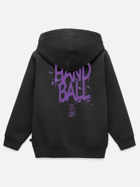 Handball Graffiti mit Herz - Kinder Premium Organic Zip Hoodie - Schwarz