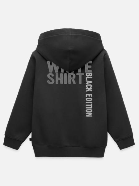 Weißes Shirt Schwarze Edition  - Kinder Premium Organic Zip Hoodie - Schwarz
