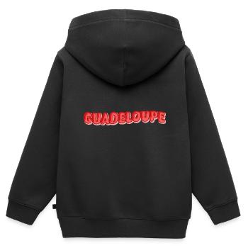 Guadeloupe als Urlaub - Kinder Premium Organic Zip Hoodie - Schwarz - Hinten - AI Model Kid Male (0cm)