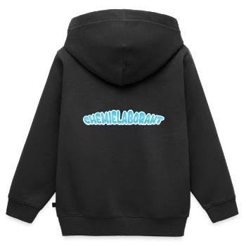 Assistant de laboratoire chimique en tant qu’assistant de laboratoire chimique - Sweat Premium à capuche zippé enfant bio - noir - Dos - AI Model Kid Male (0cm)