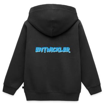 Entwickler als Job - Kinder Premium Organic Zip Hoodie - Schwarz - Hinten - AI Model Kid Male (0cm)