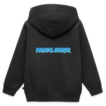 Professeur de musique comme métier - Sweat Premium à capuche zippé enfant bio - noir - Dos - AI Model Kid Male (0cm)