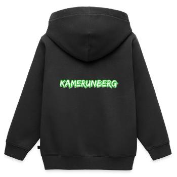 Trekking Cameroun - Sweat Premium à capuche zippé enfant bio - noir - Dos - AI Model Kid Male (0cm)