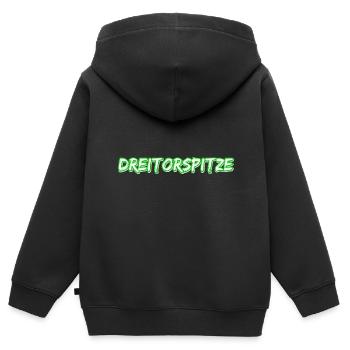Trekking Dreitorspitze - Kids Premium Organic Zip-up Hoodie - black - Back - AI Model Kid Male (0cm)