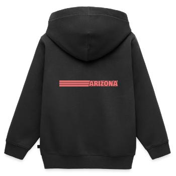 Vorname für Arizona Style Retro - Kinder Premium Organic Zip Hoodie - Schwarz - Hinten - AI Model Kid Male (0cm)