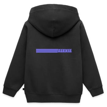 Style Alexia - Kinder Premium Organic Zip Hoodie - Schwarz - Hinten - AI Model Kid Male (0cm)