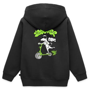 Scooter gear - Kids Premium Organic Zip-up Hoodie - black - Back - AI Model Kid Male (0cm)