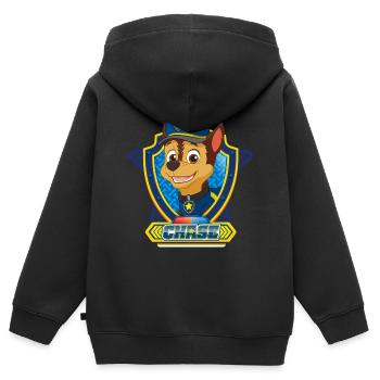 Paw Patrol Chase Polizeihund Polizei Emblem - Kinder Premium Organic Zip Hoodie - Schwarz - Hinten - AI Model Kid Male (0cm)
