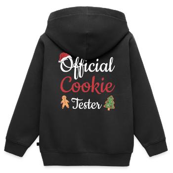 Baking Offical Cookie Tester Cookie - Kinder Premium Organic Zip Hoodie - Schwarz - Hinten - AI Model Kid Male (0cm)