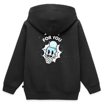 I MELT FOR YOU - Kids Premium Organic Zip-up Hoodie - black - Back - AI Model Kid Male (0cm)
