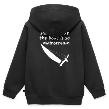 Catamaran Sailing - Funny Motto - Kids Premium Organic Zip-up Hoodie - black - Back - AI Model Kid Male (0cm)