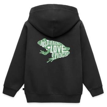 Frog. frog. - Kids Premium Organic Zip-up Hoodie - black - Back - AI Model Kid Male (0cm)