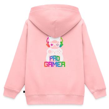 Pro gamer - Kids Premium Organic Zip-up Hoodie - rose - Back - AI Model Kid Female (0cm)