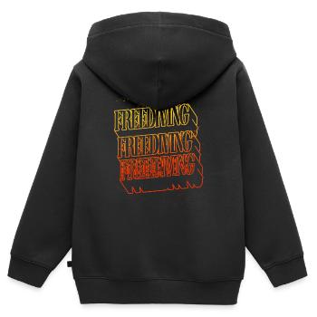 Freediving Apnoetauchen Freitauchen Tauchen - Kinder Premium Organic Zip Hoodie - Schwarz - Hinten - AI Model Kid Male (0cm)