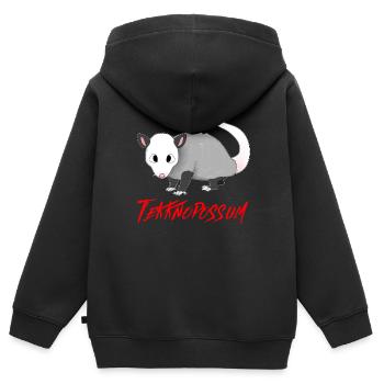 TEKKNO TEKKNOPOSSUM TECHNO OPOSSUM - Kids Premium Organic Zip-up Hoodie - black - Back - AI Model Kid Male (0cm)