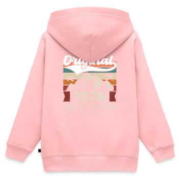 1976 - Gift born in 1976 - Kids Premium Organic Zip-up Hoodie - rose - Back - AI Model Kid Female (0cm)
