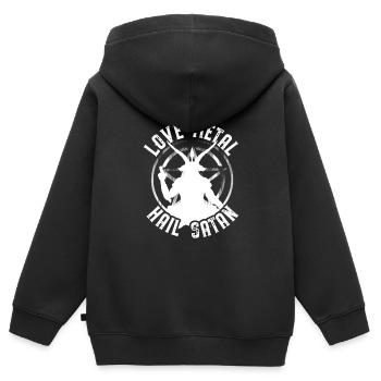 Satanismus Geschenke | Satan Satanisten Pentagramm - Kinder Premium Organic Zip Hoodie - Schwarz - Hinten - AI Model Kid Male (0cm)