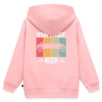Classic Since 2015, Vintage Car Birthday Gift 2015 - Kinder Premium Organic Zip Hoodie - Rosa - Hinten - AI Model Kid Female (0cm)