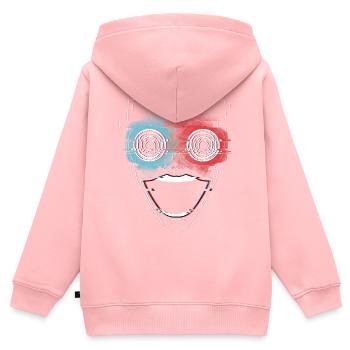 ControlZ Glitch - Kids Premium Organic Zip-up Hoodie - rose - Back - AI Model Kid Female (0cm)