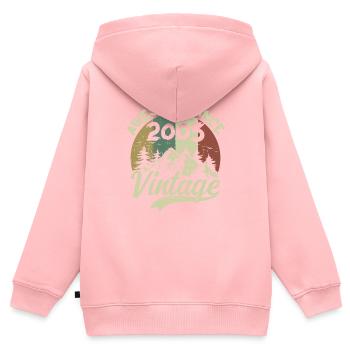 Jahrgang 2003 Geburtstagsgeschenk 2003 - Kinder Premium Organic Zip Hoodie - Rosa - Hinten - AI Model Kid Female (0cm)