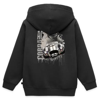 AC Cobra - Sweat Premium à capuche zippé enfant bio - noir - Dos - AI Model Kid Male (0cm)