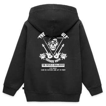 Les goules perdues, garage, rock - Sweat Premium à capuche zippé enfant bio - noir - Dos - AI Model Kid Male (0cm)