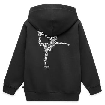 Patins à roulettes Femmes Patins à roulettes Patins à roulettes - Sweat Premium à capuche zippé enfant bio - noir - Dos - AI Model Kid Male (0cm)
