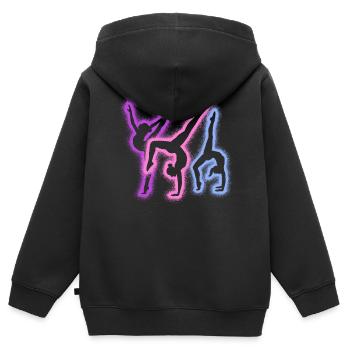 Ballerina Ballet Dancer Silhouettes Ballet - Kids Premium Organic Zip-up Hoodie - black - Back - AI Model Kid Male (0cm)