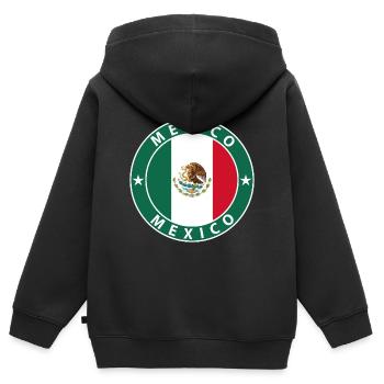 Mexiko - Kinder Premium Organic Zip Hoodie - Schwarz - Hinten - AI Model Kid Male (0cm)