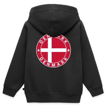 Danemark - Sweat Premium à capuche zippé enfant bio - noir - Dos - AI Model Kid Male (0cm)