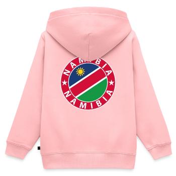 Namibia - Kids Premium Organic Zip-up Hoodie - rose - Back - AI Model Kid Female (0cm)