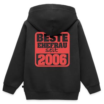 Ehe 2006 - Kinder Premium Organic Zip Hoodie - Schwarz - Hinten - AI Model Kid Male (0cm)