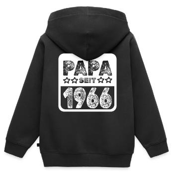 1966 1966 - Sweat Premium à capuche zippé enfant bio - noir - Dos - AI Model Kid Male (0cm)